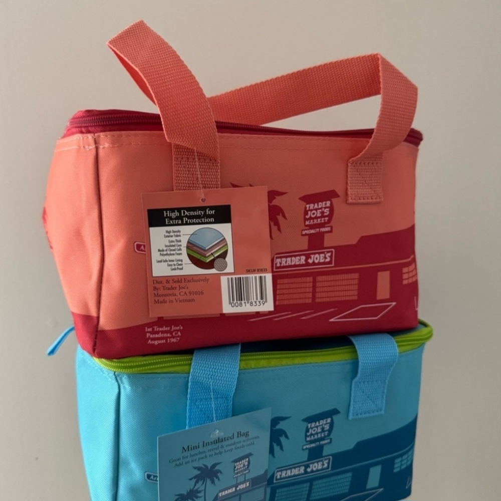 Brand New With Tags Trader Joe's Mini Insulated Bag/Sold Individually